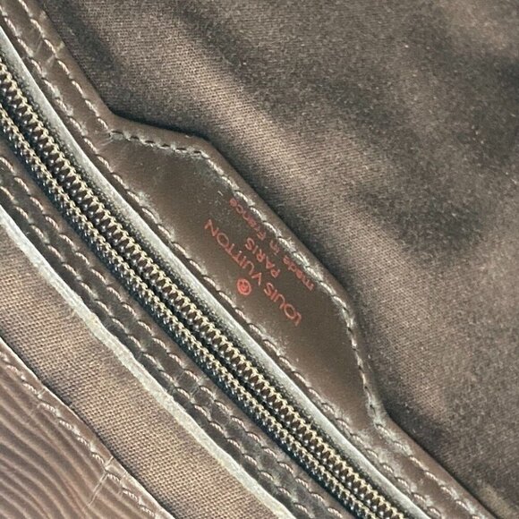 LOUIS VUITTON M5908D Epi Sac Plat Tote Bag Vertical Hand Bag Leather mocha Brown - Picture 15 of 16